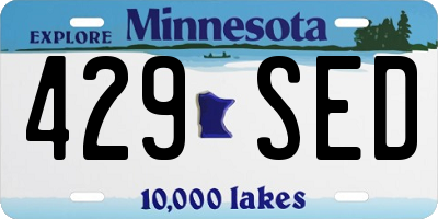 MN license plate 429SED