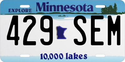 MN license plate 429SEM