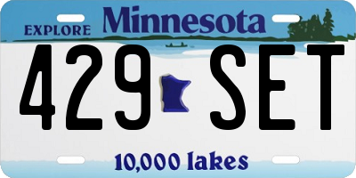 MN license plate 429SET