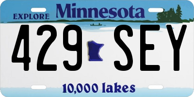 MN license plate 429SEY