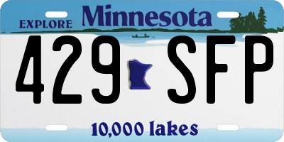 MN license plate 429SFP