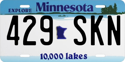 MN license plate 429SKN