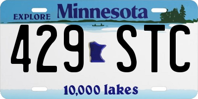 MN license plate 429STC