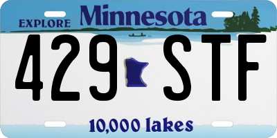 MN license plate 429STF