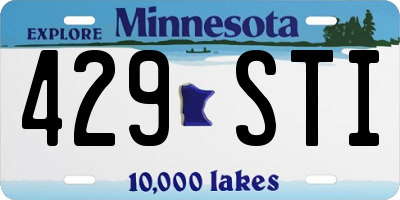 MN license plate 429STI