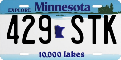MN license plate 429STK