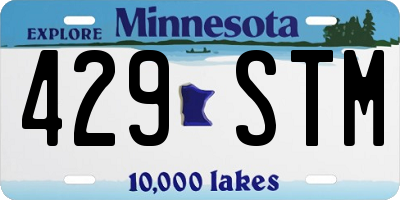 MN license plate 429STM