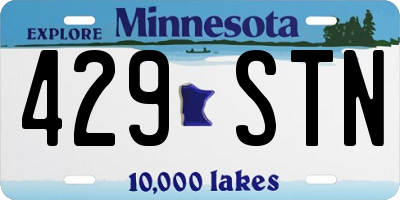 MN license plate 429STN