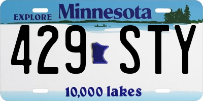 MN license plate 429STY
