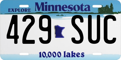 MN license plate 429SUC