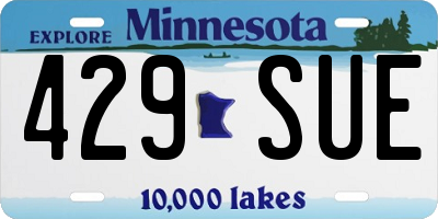 MN license plate 429SUE