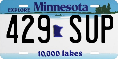 MN license plate 429SUP