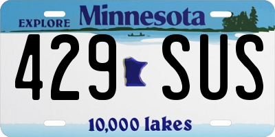 MN license plate 429SUS