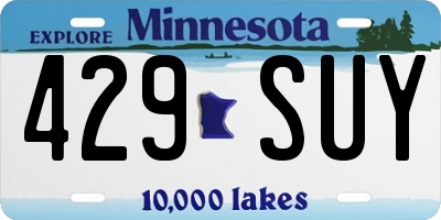 MN license plate 429SUY