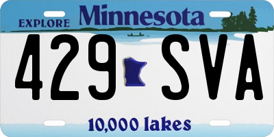 MN license plate 429SVA