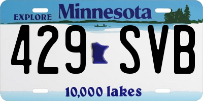 MN license plate 429SVB