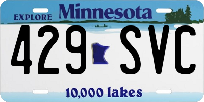 MN license plate 429SVC