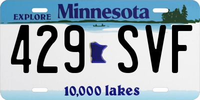 MN license plate 429SVF