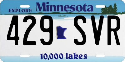MN license plate 429SVR