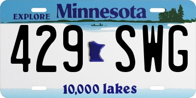MN license plate 429SWG