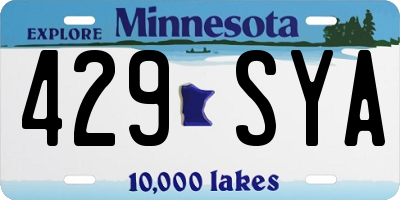 MN license plate 429SYA