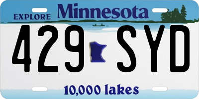 MN license plate 429SYD