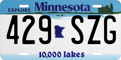 MN license plate 429SZG
