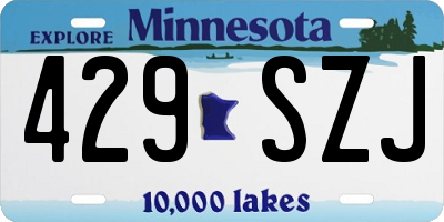 MN license plate 429SZJ