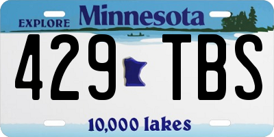 MN license plate 429TBS