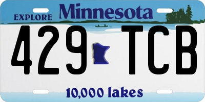 MN license plate 429TCB