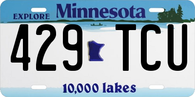 MN license plate 429TCU