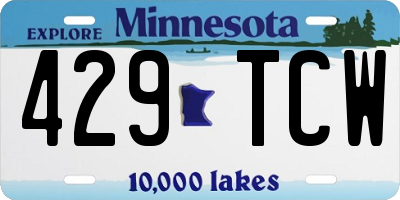 MN license plate 429TCW