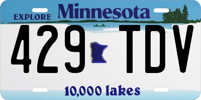 MN license plate 429TDV