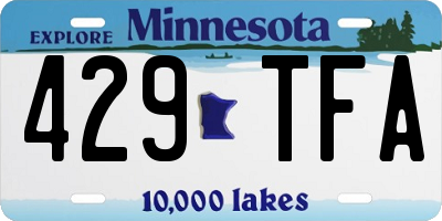 MN license plate 429TFA