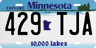 MN license plate 429TJA