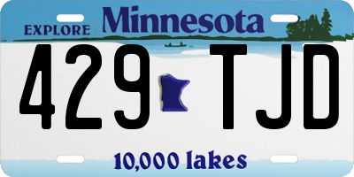 MN license plate 429TJD