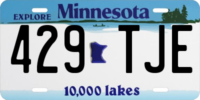 MN license plate 429TJE