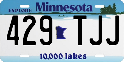 MN license plate 429TJJ