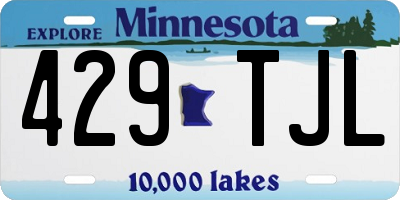 MN license plate 429TJL
