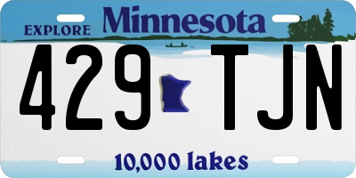 MN license plate 429TJN