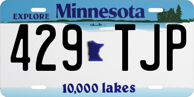 MN license plate 429TJP