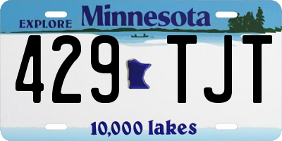 MN license plate 429TJT