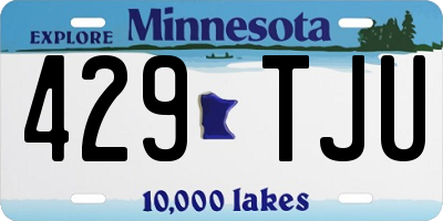 MN license plate 429TJU