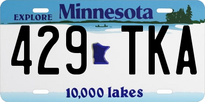MN license plate 429TKA