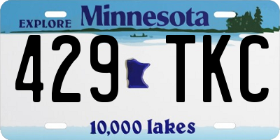 MN license plate 429TKC