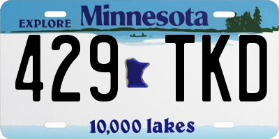 MN license plate 429TKD