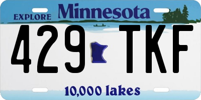 MN license plate 429TKF