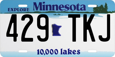 MN license plate 429TKJ