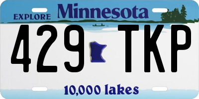 MN license plate 429TKP