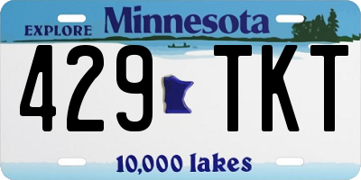 MN license plate 429TKT